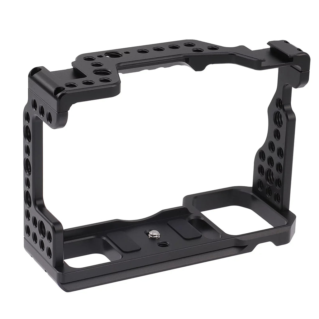 Htovila Camera Cage Aluminum Alloy Video Cage Replacement for Sony A7M3 A7R3 A9 Mirrorless Camera with Cold Shoe Mount 1/4 Inch & 3/8 Inch Screw Holes