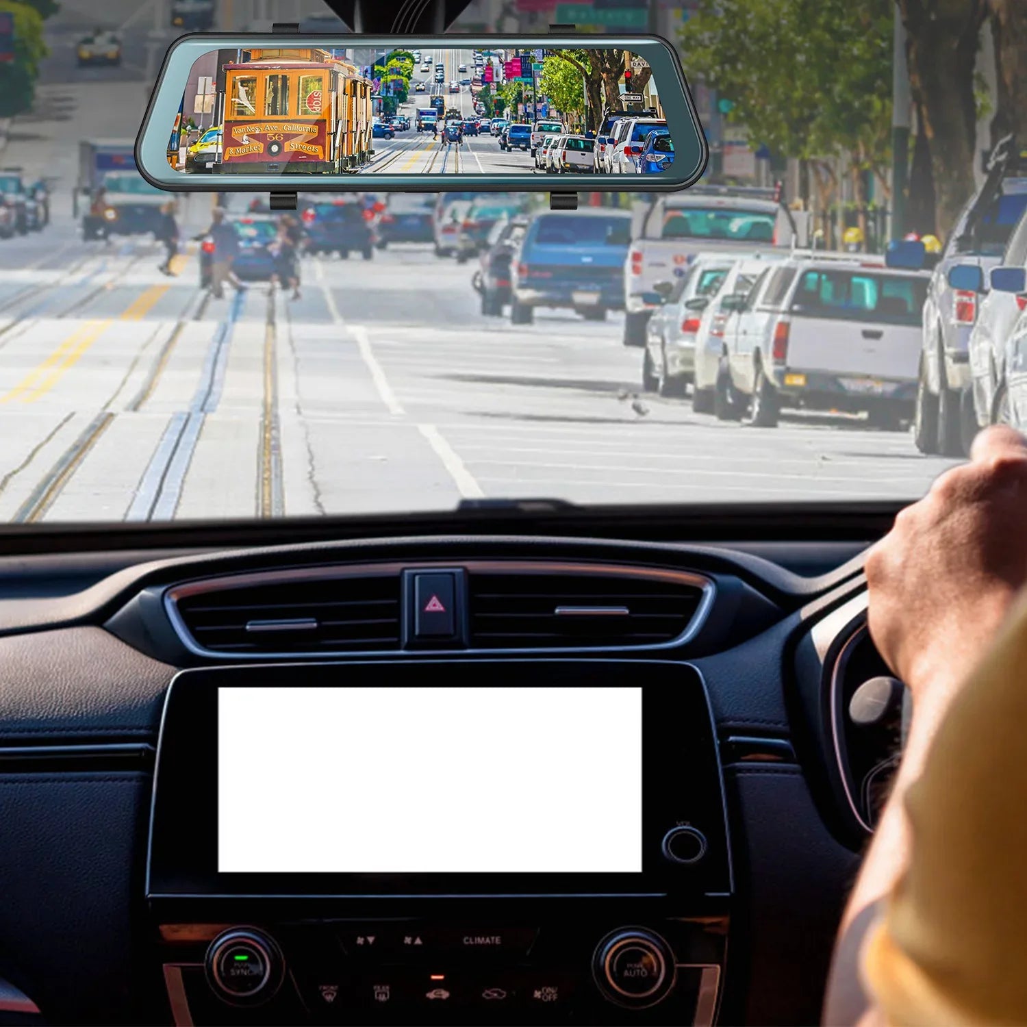 iNova FHD 1080P Car DVR Dash Camera 9.66In Vehicle Driving Recorder with G Sensor Parking Monitoring Seamless Recording