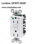 Leviton GFWT1-HGW 15A WR TR HG SLIM GFCI