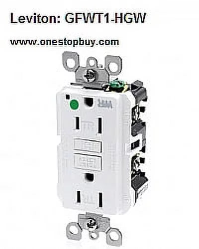 Leviton GFWT1-HGW 15A WR TR HG SLIM GFCI