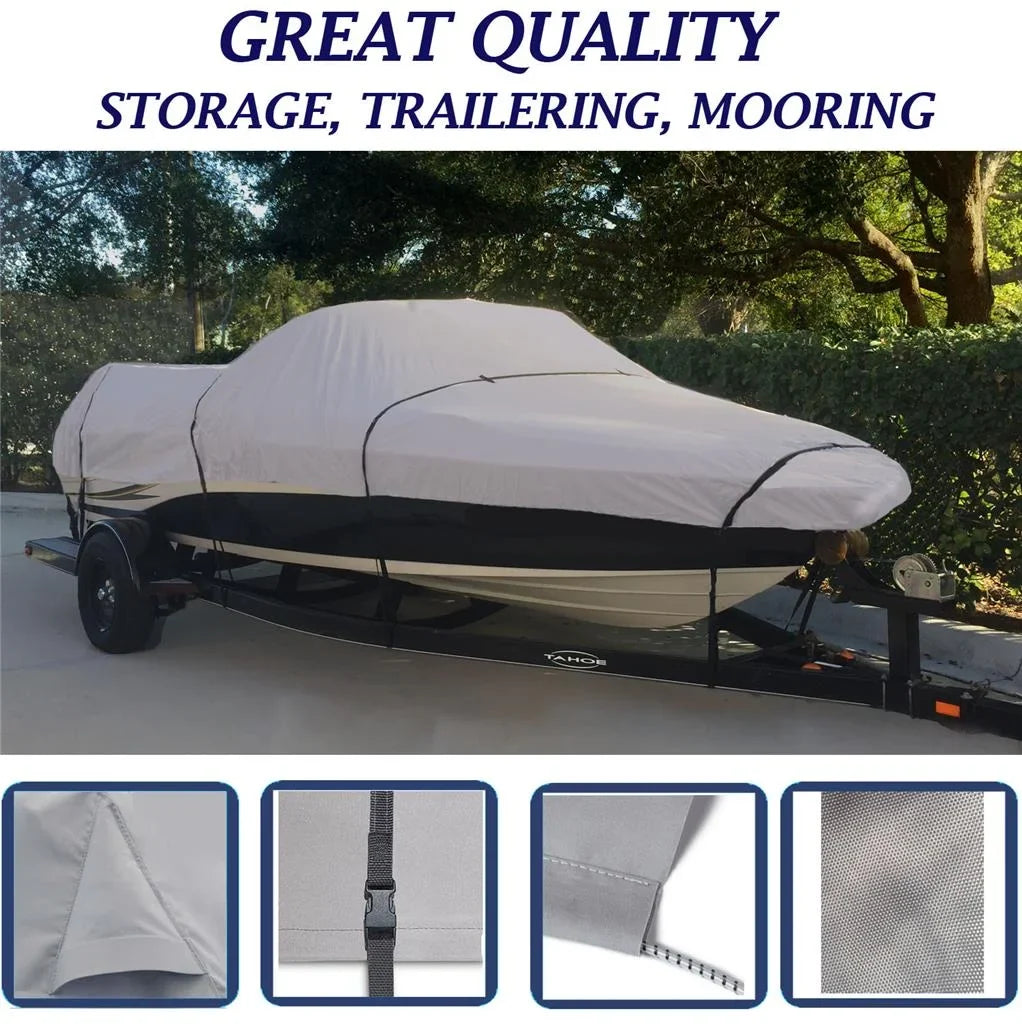 BOAT COVER Compatible for SEA RAY SEVILLE 17 BOW RIDER 1987 STORAGE, TRAVEL, LIFT