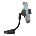 Car Mount Charger Socket Holder with USB Port Dock Cradle Gooseneck Swivel Black 3D for LG Stylo 3, V10 V20 - Motorola Droid Turbo 2, Moto Z Droid Force Droid - Samsung Galaxy J3 J5 J7, Note 3 4 5