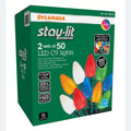 Sylvania Stay-lit Platinum LED C9 Lights 2 Sets of 50 - 9.9 m / 32.6 ft Length Each Indoor/Outdoor String Lights Christmas Lights.
