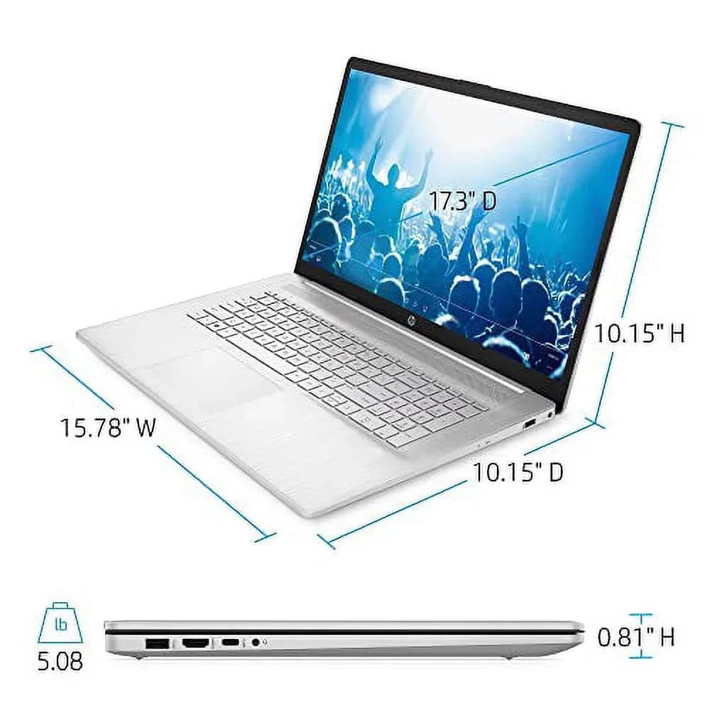 High Performance Business Portable computer 2022, 17.3" FHD IPS, Intel Intel Core i5-1135G7 4-Core, Iris Xe Graphics, 12GB DDR4, 256GB Solid-state drive, USB-C, Fullsize Backlit Keyboard, Windows OS 11, COU 32GB USB
