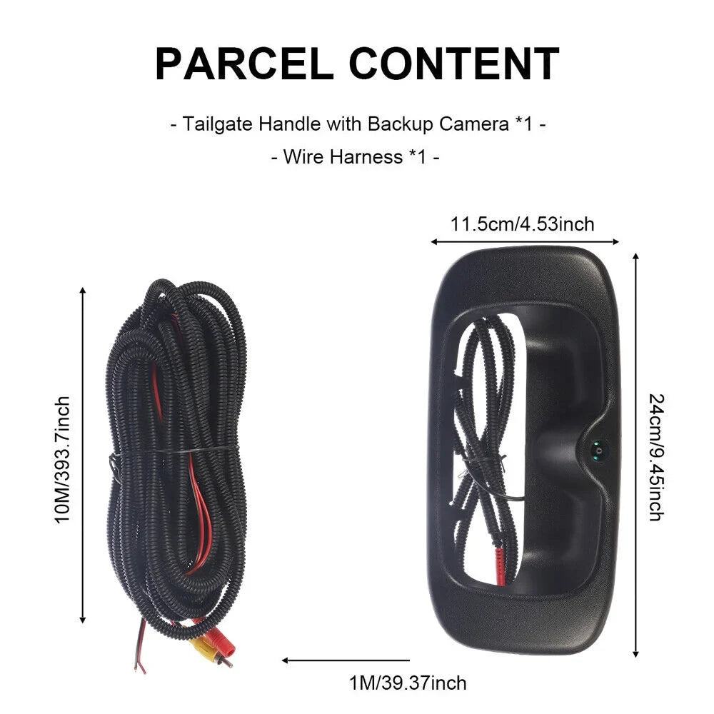 Black Plastic Crisp Images Easy Installation Chevy GMC Silverado Sierra Rear View Backup Camera -15130742