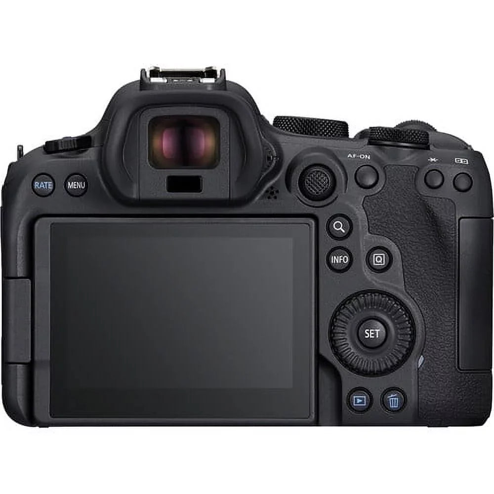 Canon EOS R6 Mark II Mirrorless Camera with 24-105mm f/4 Lens (5666C011) + 64GB Memory Card + Case + Corel Photo Software + LPE6 Battery + External Charger + Card Reader + More