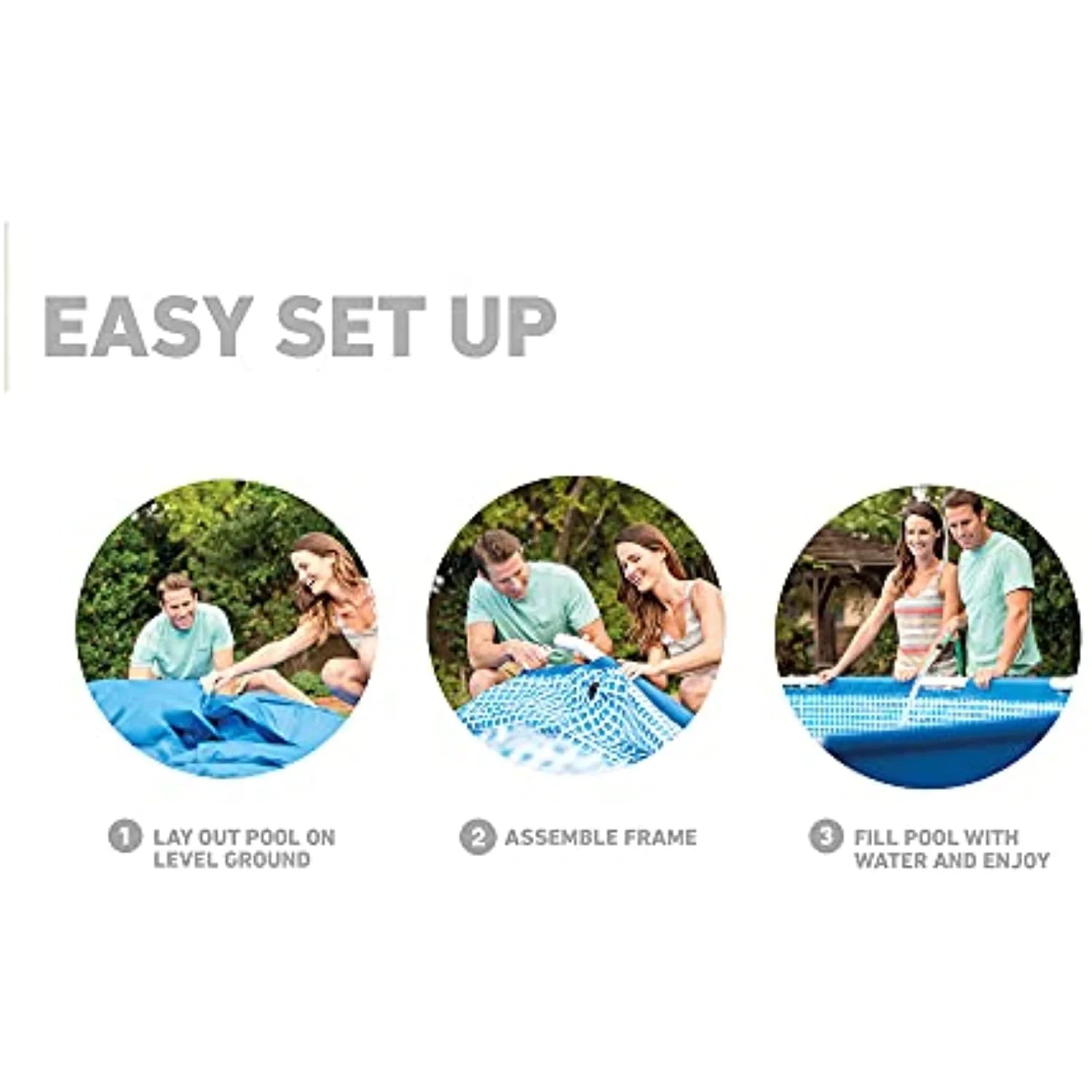 Intex 12 Ft x 30 Inches Metal Frame Set Above Ground Swimming Pool with Filter & Cover