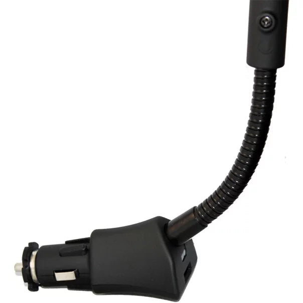 Car Mount Charger Socket Holder with USB Port Dock Cradle Gooseneck Swivel Black 3D for LG Stylo 3, V10 V20 - Motorola Droid Turbo 2, Moto Z Droid Force Droid - Samsung Galaxy J3 J5 J7, Note 3 4 5