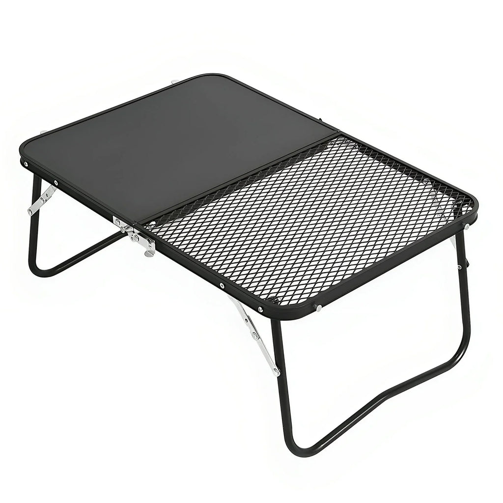 Portable Camping Table, Cutting Board and Table 2-in-1 Folding Campfire Grill for Outdoor Barbecue, Picnic, Fishing,Camping.
