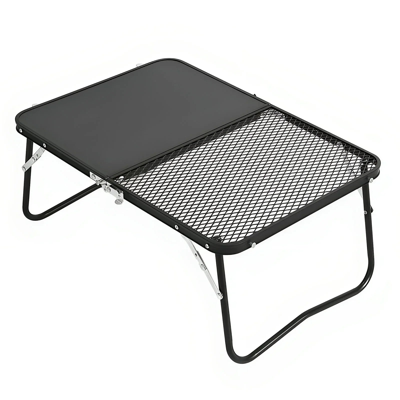 Portable Camping Table, Cutting Board and Table 2-in-1 Folding Campfire Grill for Outdoor Barbecue, Picnic, Fishing,Camping.