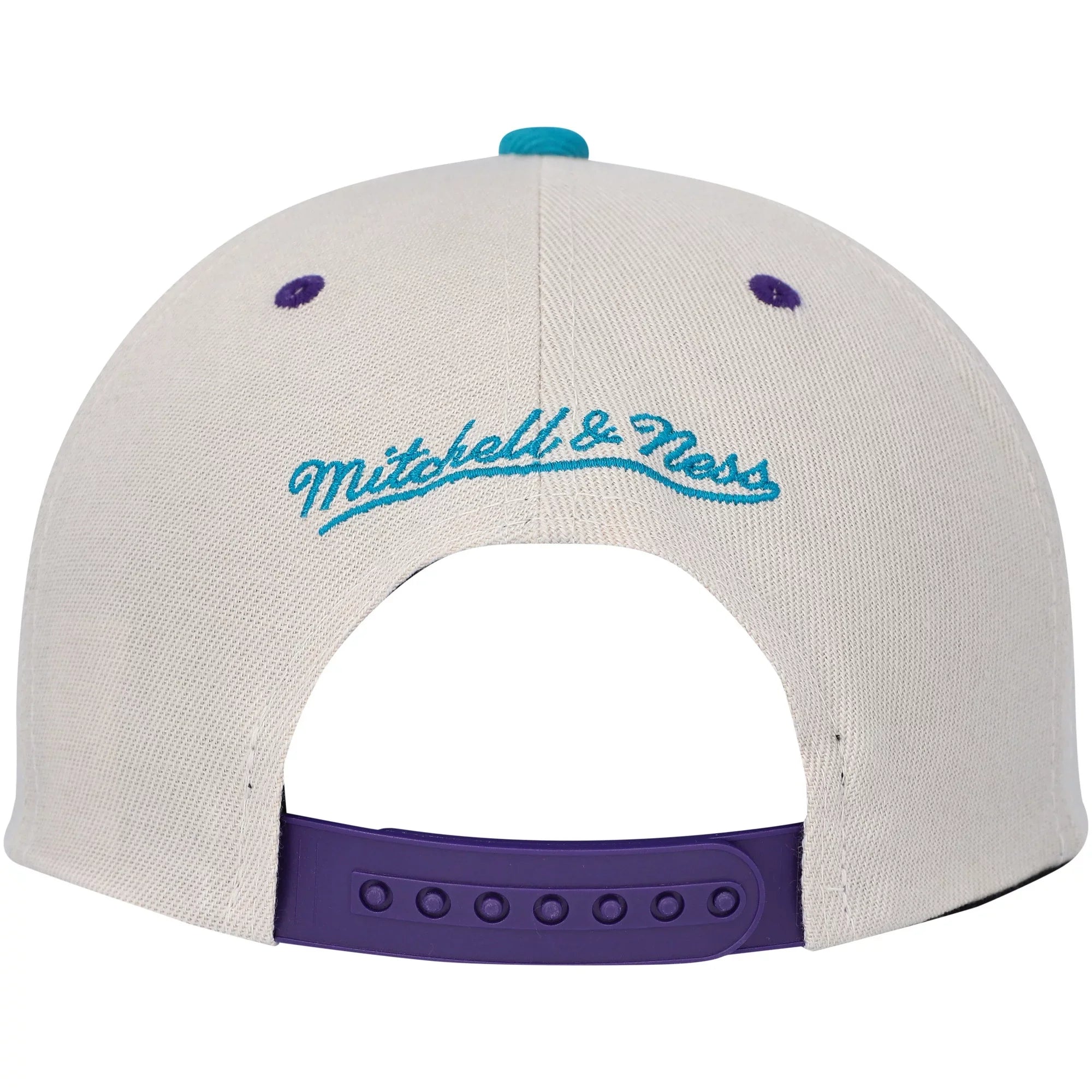 Men's Mitchell & Ness Cream Charlotte Hornets Hardwood Classics Pop Snapback Hat - OSFA