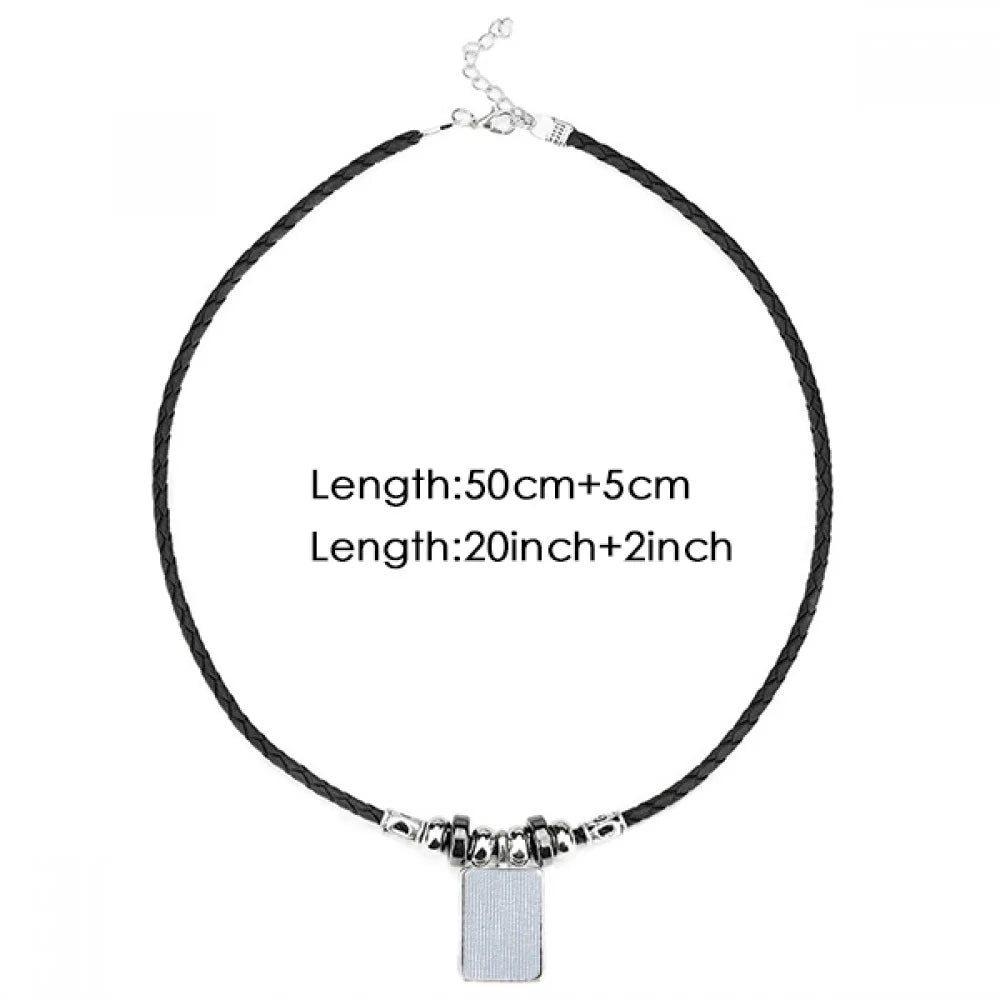 May June Geni Constellation Zodiac Necklace Jewelry Torque Leather Rope Pendant