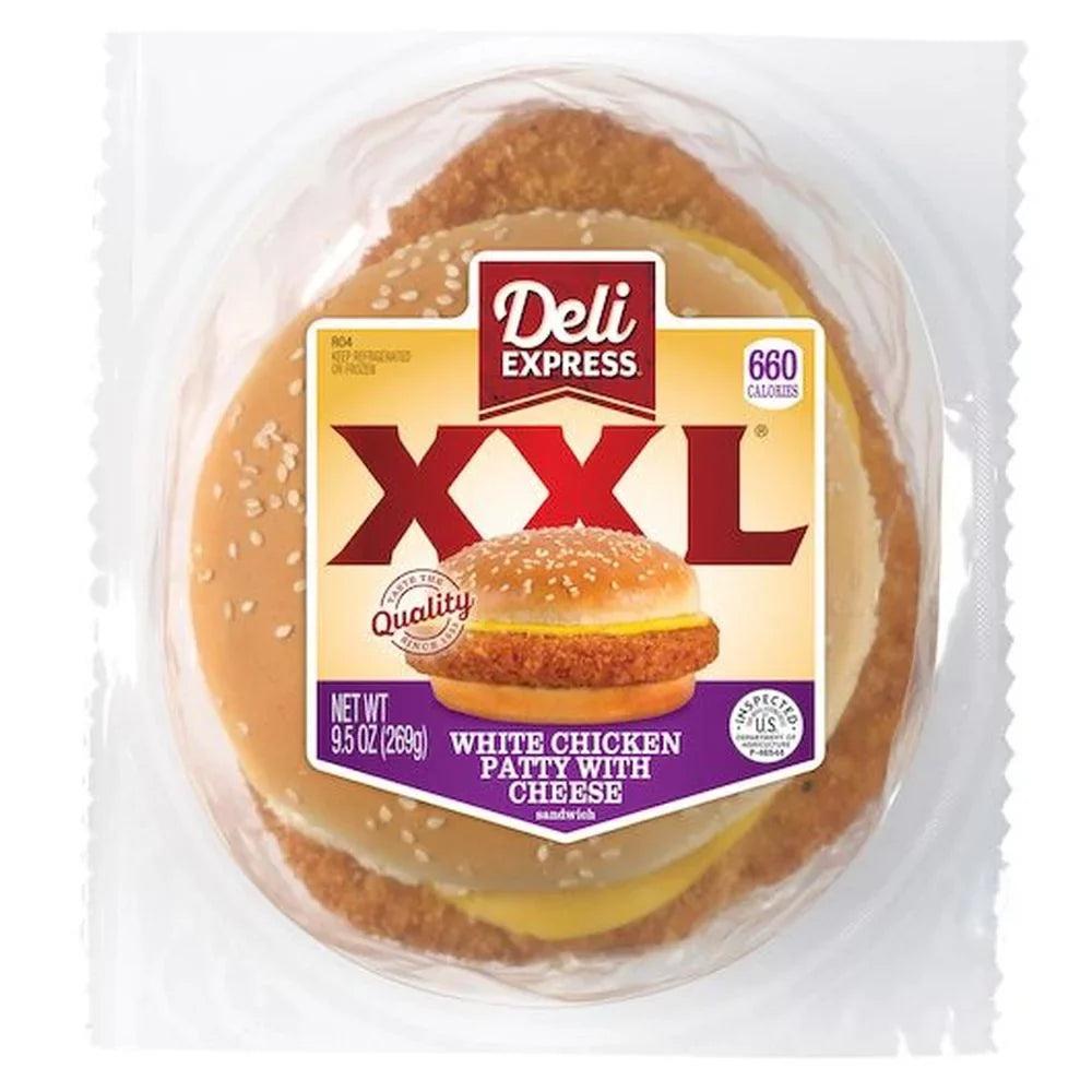 Deli Express XX Large Chicken with Cheese Sandwich -- 6 per case