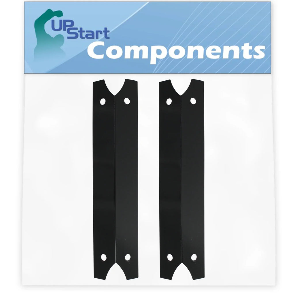 2-Pack BBQ Grill Heat Shield Plate Tent Replacement Parts for Charmglow 810-7600-S - Compatible Barbeque Porcelain Steel Flame Tamer, Flavorizer Bar, Vaporizer Bar, Burner Cover 17 3/4"