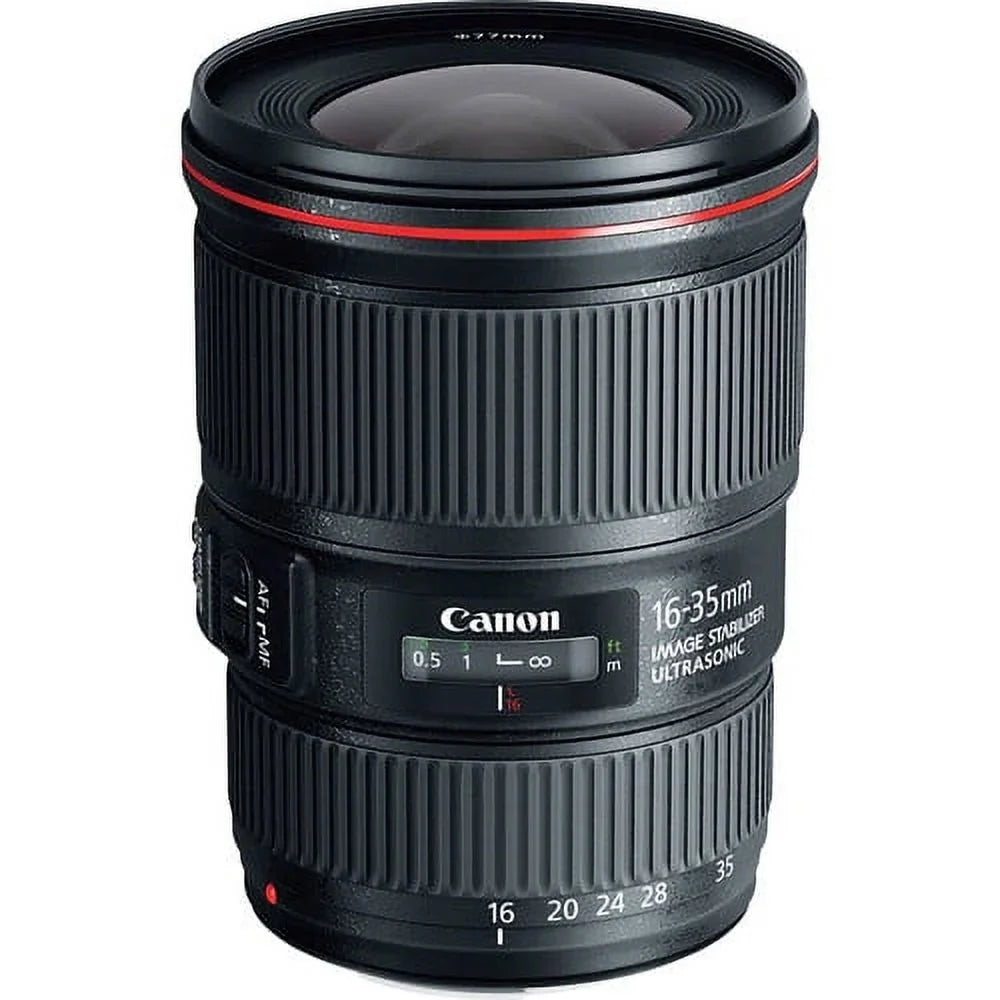 Canon EF 16-35mm f/4L IS USM Lens - Pro Bundle Includes: Lens Pouch, Tulip Hood Lens, Filter Kit, Lens Cap Keeper and More