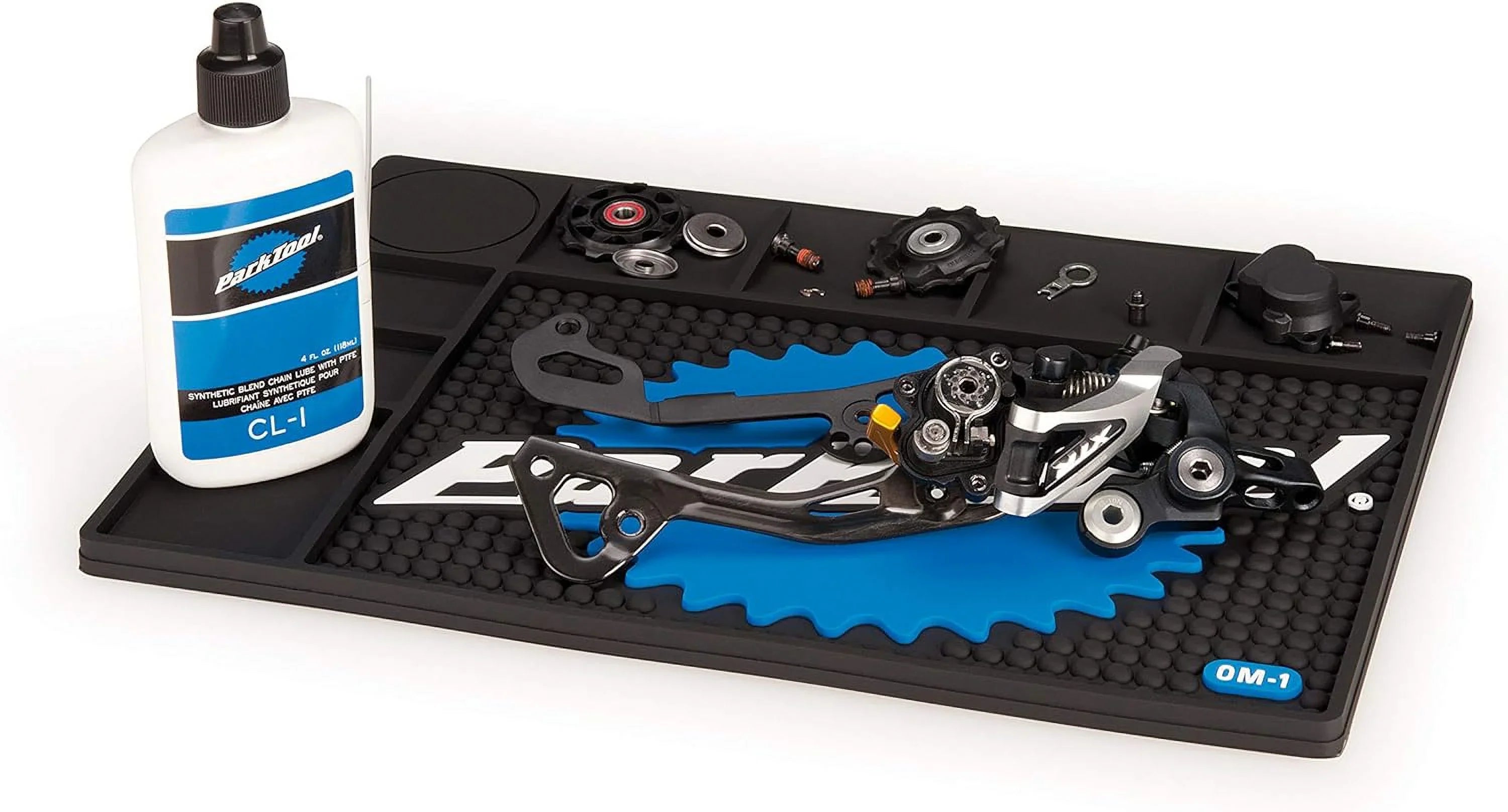 Park Tool OM-1 Bench Mat with Small pockets and dividers Durable PVC Rubber
