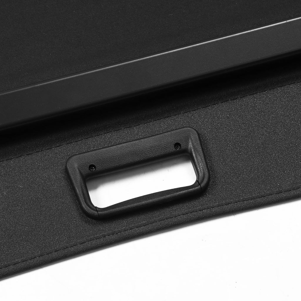 Ikon Motorsports Cargo Cover Compatible With 2014-2018 Subaru Forester (Only Fit Automatic Rear Gate) PVC & Aluminum Rod Black Security Rear Trunk Cover Security Retractable Shield