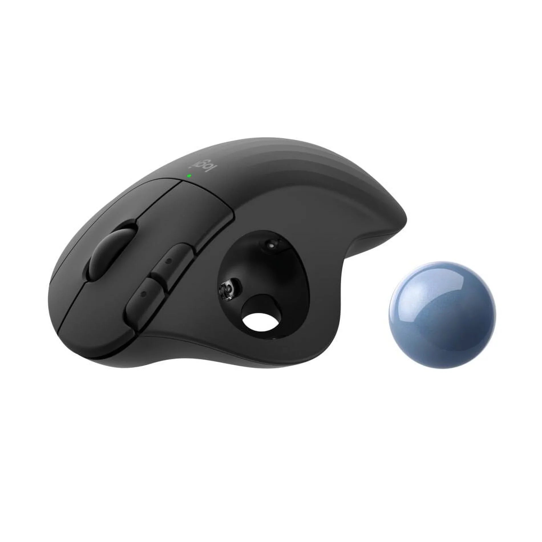 Logitech Ergonomic Wireless Trackball Mouse, Easy Thumb Control, Smooth Tracking, Black