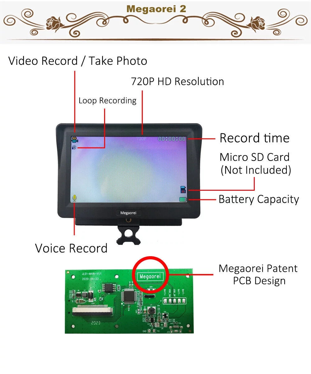 Paddsun Set of Megaorei 2 M2A infrared night vision device(including 32GB MicroSD car)