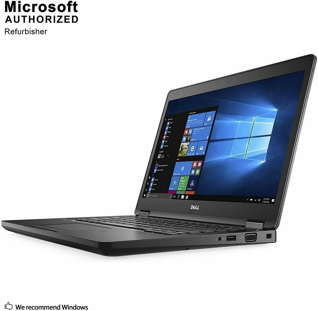 Refurbished Latitude 5480 Business Notebook, 14.0'' HD (1366 x 768) Non-Touch, Intel 6th Gen Core Intel Core i5-6300U, 16GB RAM, 256GB Solid State Drive, Intel HD 520 Graphics, Win OS 10 Pro