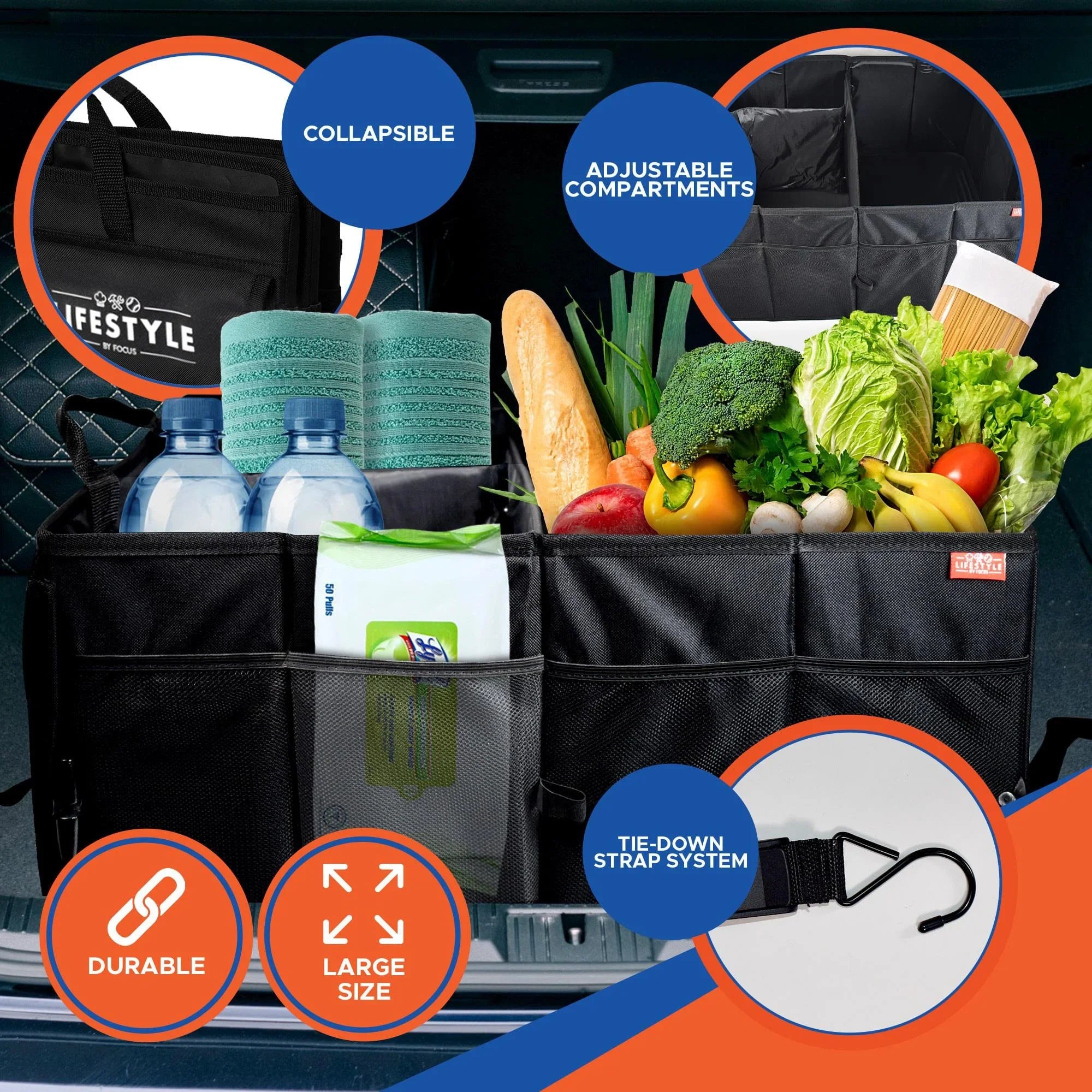 Lifestyle by Focus Car Organizer and Vacuum Set
