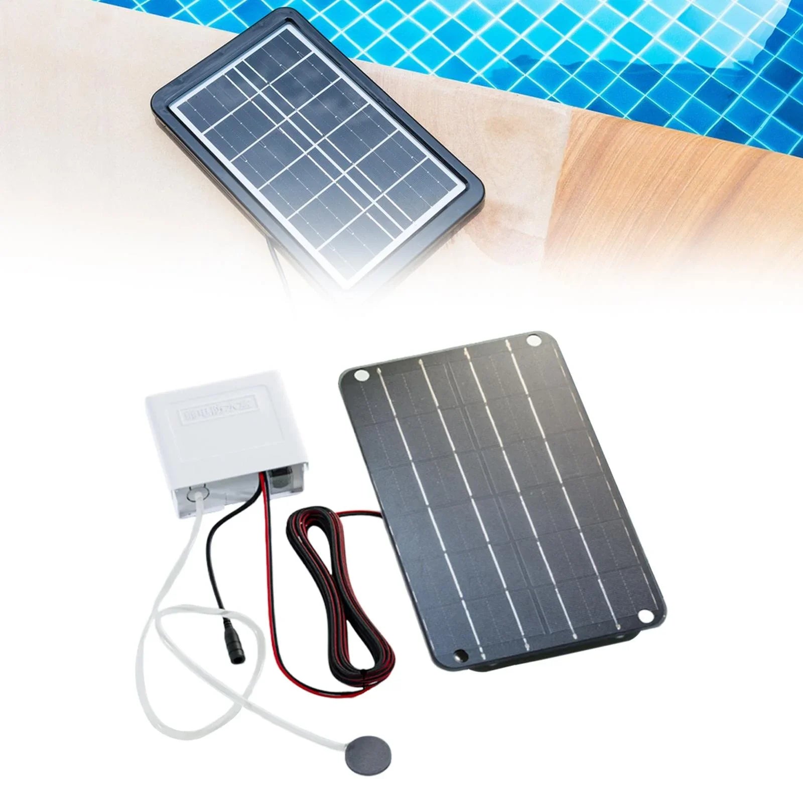 Colaxi Solar Air Pump,Aquarium Air Pump Oxygenator Silent Eco Friendly,6V Solar Pond Aerator Solar Powered Pond Pump for Hydroponics