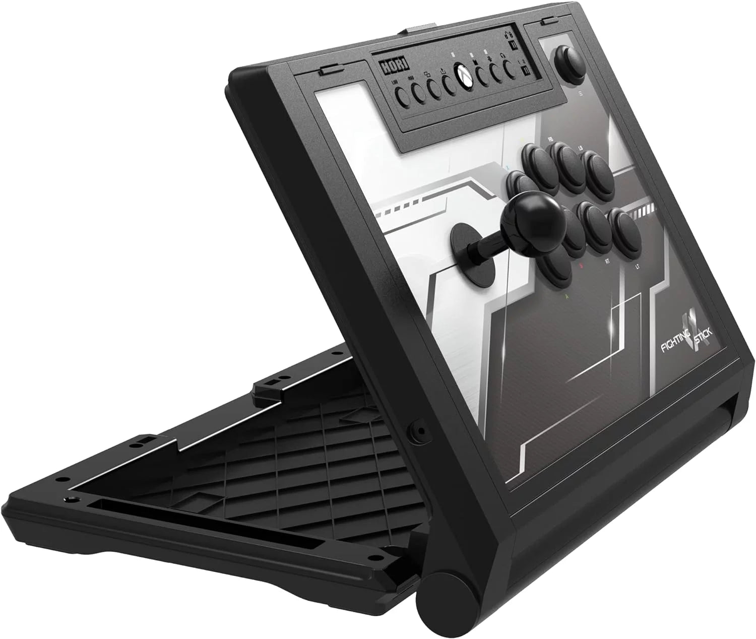 Hori - Fighting Stick Alpha -Tournament Grade Fightstick for Xbox Series X | S - Black With Cleaning Manual Kit Bolt Axtion Bundle Like New