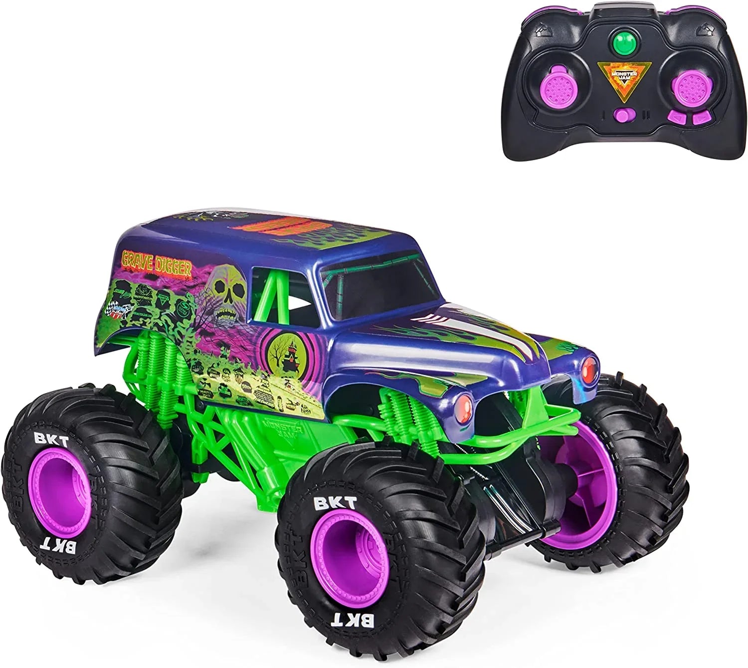 Monster Jam, Official Grave Digger Freestyle Force, Remote Control Car, Monster Truck Toys for Boys Kids and Adults, 1:15 Scale