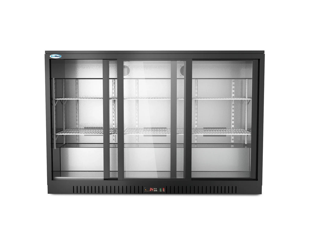 KoolMore 35 in. Three-Door Back Bar Refrigerator – 11.3 Cu. Ft.