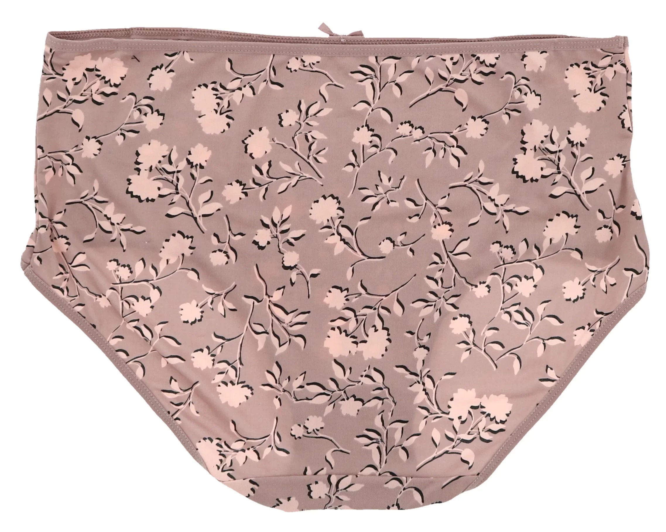 Delta Burke Intimates Women's Plus Size Sexy Classic High Rise Brief Panties (5Pr) (Large, Pink Floral Dots)